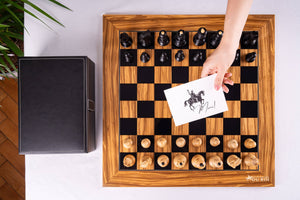 Jeu d'Échecs Racines <br>en Bois d'Olivier