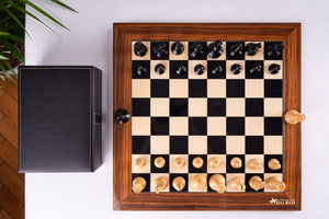 Jeu d'Échecs Parure <br>en Bois de Palissandre et d'Érable