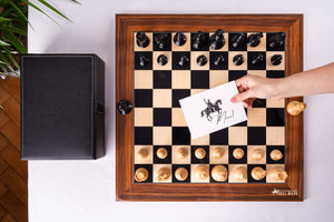 Jeu d'Échecs Parure <br>en Bois de Palissandre et d'Érable