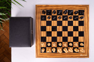 Jeu d'Échecs Duel <br>en Bois d'Olivier