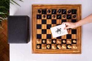 Jeu d'Échecs Duel <br>en Bois d'Olivier