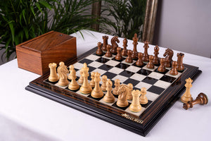 Jeu d'Échecs Couronne <br>en Bois d'Ébène
