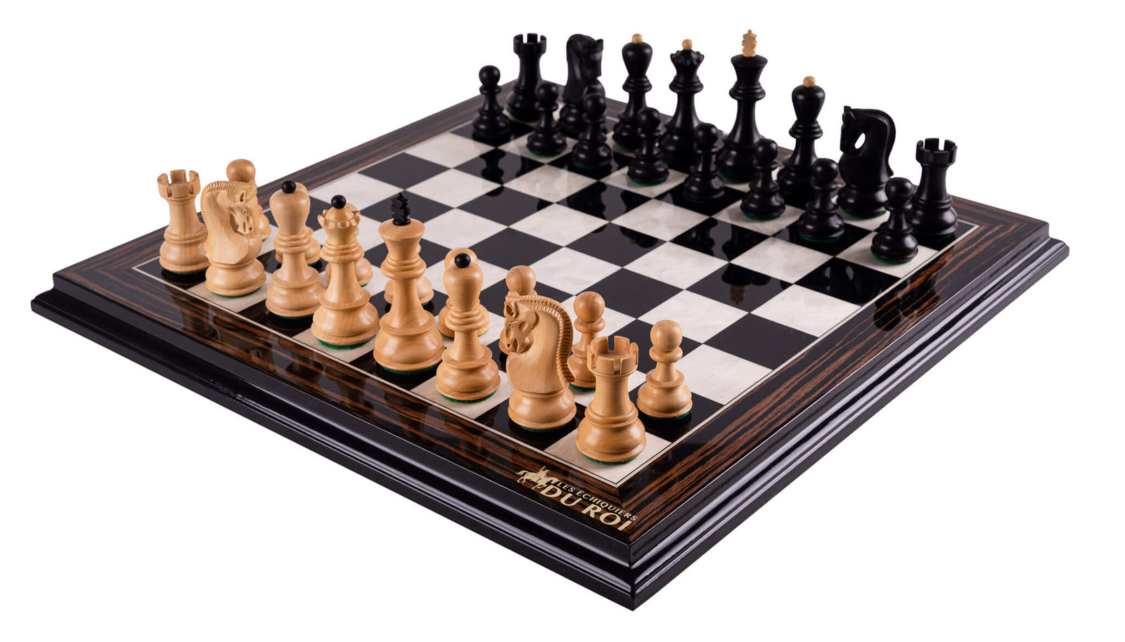 Jeu d'Échecs Trésor <br>en Bois d'Ébène et Buis