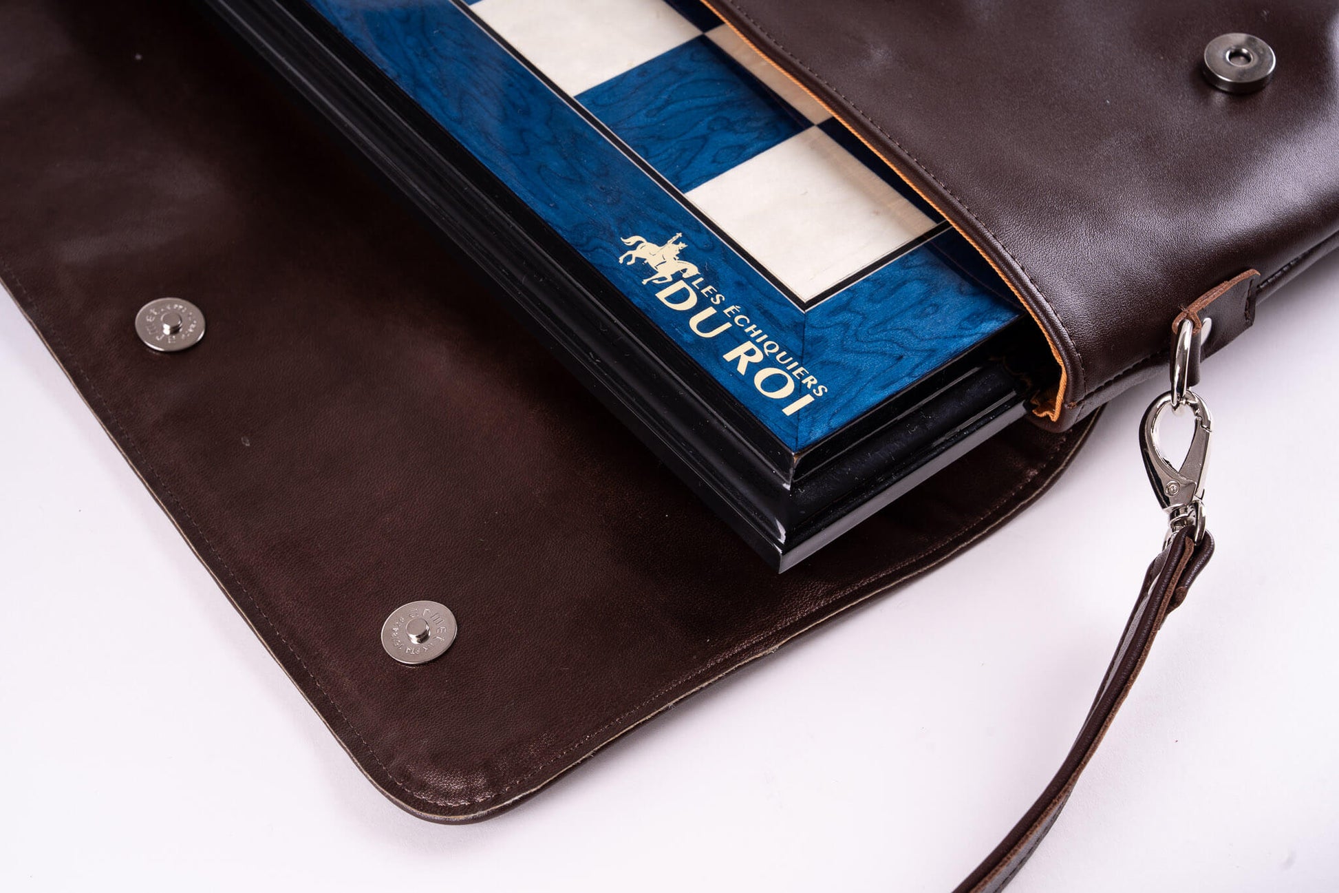 Jeu d'Échecs Bleu Céleste <br>en Loupe de Frêne