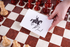 Jeu d’échecs Renaissance <br>en bois rose et frêne (Haute Brillance)