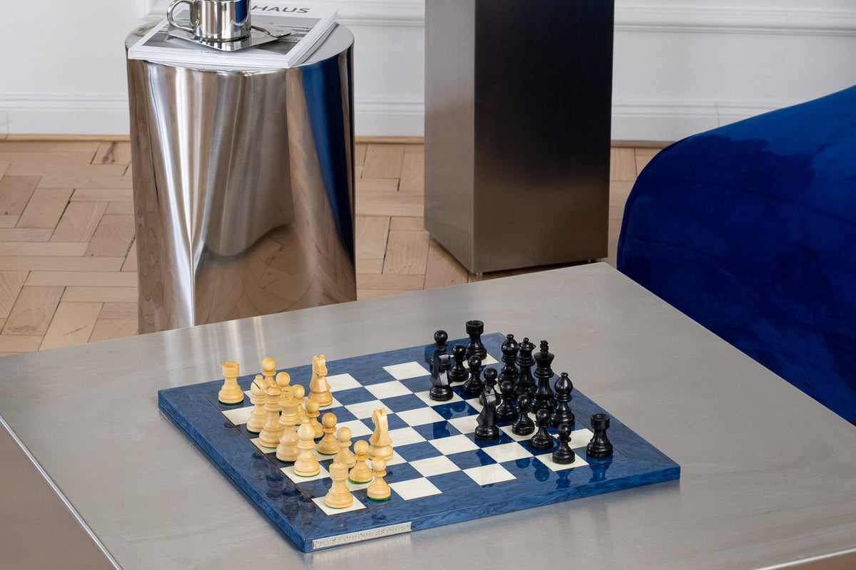 Jeu d'Échecs Saphir <br>en Loupe de Frêne et Buis