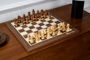 Jeu d'Échecs Éminence <br>en Bois d'Érable et de Noyer