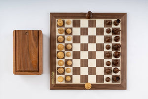 Jeu d'Échecs Dynastie <br>en Bois de Noyer