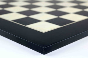 Plateau d'Échecs Noir et Blanc <br>en Bois d'Érable et de Tulipier