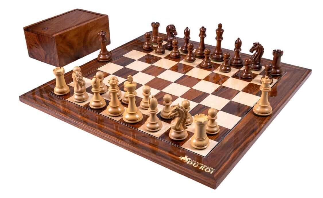 Jeu d'Échecs Équilibre <br>en Palissandre et Sheesham