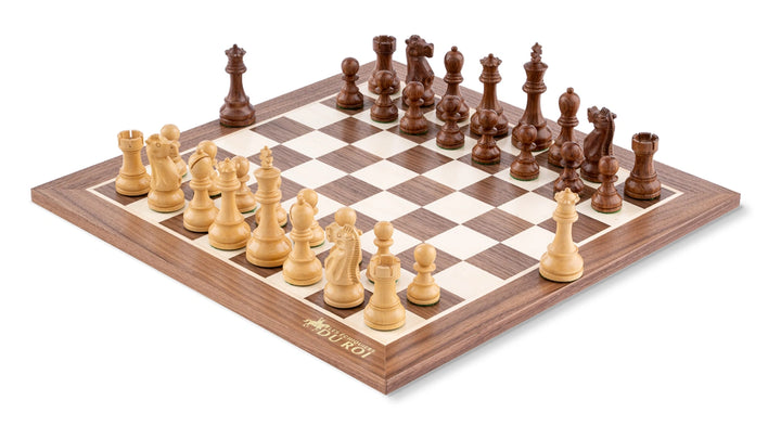 Jeu d'Échecs Style Américain  en Érable et Noyer