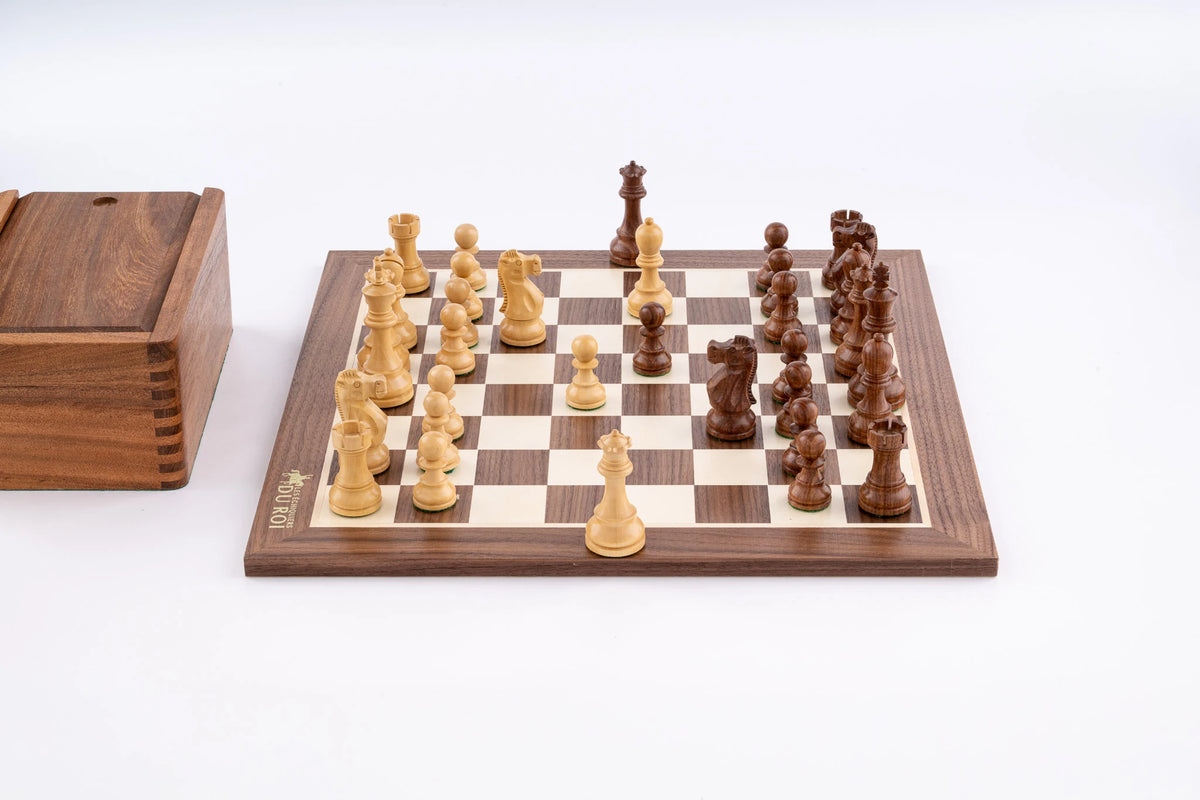 Jeu d'Échecs Style Américain en Érable et Noyer — détail 4