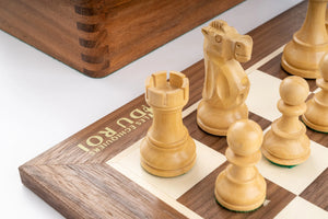 Jeu d'Échecs Style Américain en Érable et Noyer — détail 6