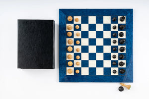 Jeu d’Échecs Azur en Loupe de Frêne et Buis — photo 7