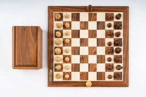Jeu d'Échecs Bravoure en Bois de Palissandre — vue du dessus