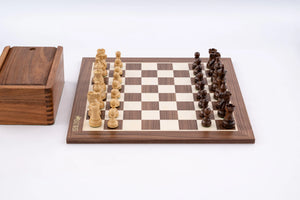 Jeu d'Échecs Élite en Bois de Noyer — vue d’ensemble 1
