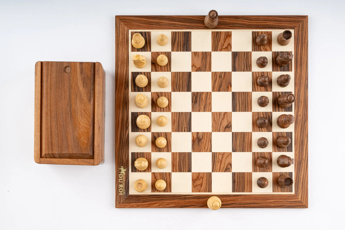 Jeu d'échecs Gloire en bois de palissandre — vue du dessus