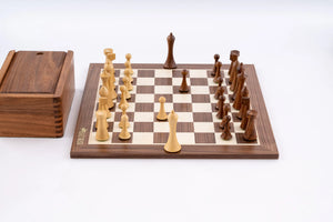 Jeu d'Échecs Odyssée en Bois de Noyer — vue d’ensemble 2