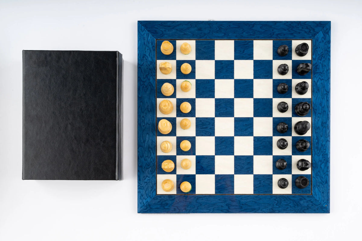 Jeu d’Échecs Saphir en Loupe de Frêne et Buis — photo 7