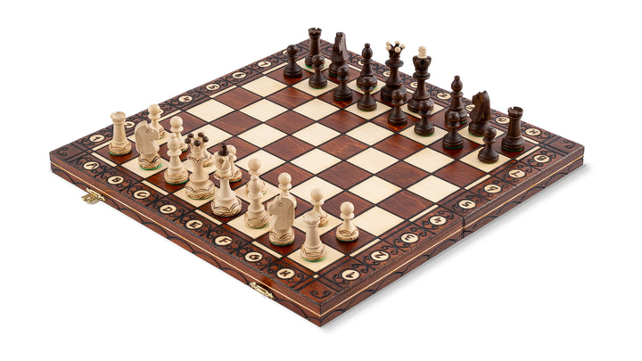 Échiquier en Sycomore  et son Jeu d'Échecs