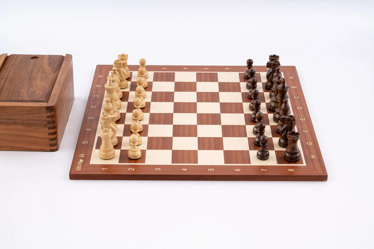 Jeu d'Échecs Viking en Bois d'Acajou — vue d’ensemble 1