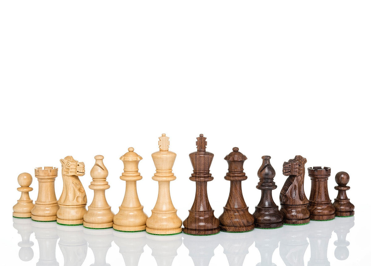 Jeu d'Échecs Taille Moyenne<br> en Bois d'Acajou