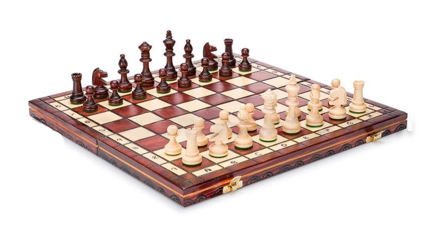 Jeu d'Échecs de Tournoi en Bois Brûlé