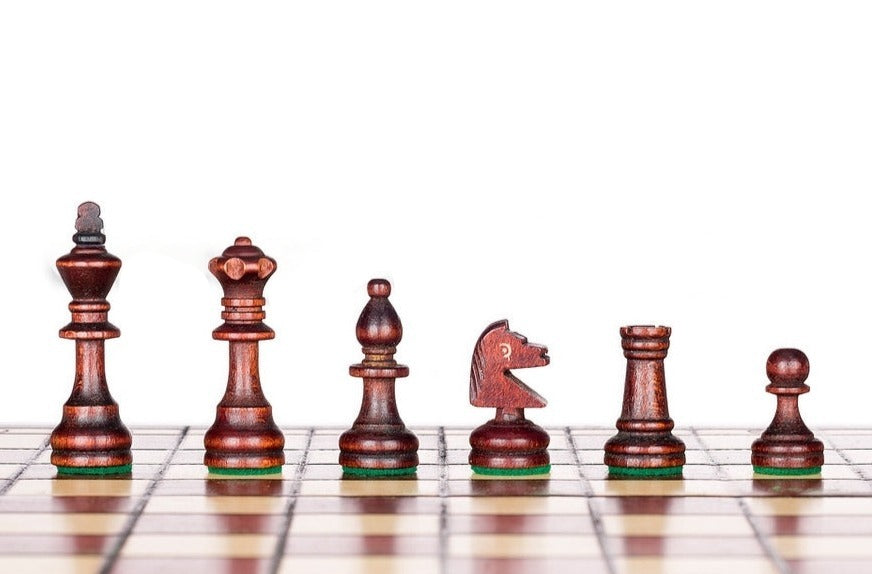 Pièces d'Échecs de Tournoi en Bois Brûlé