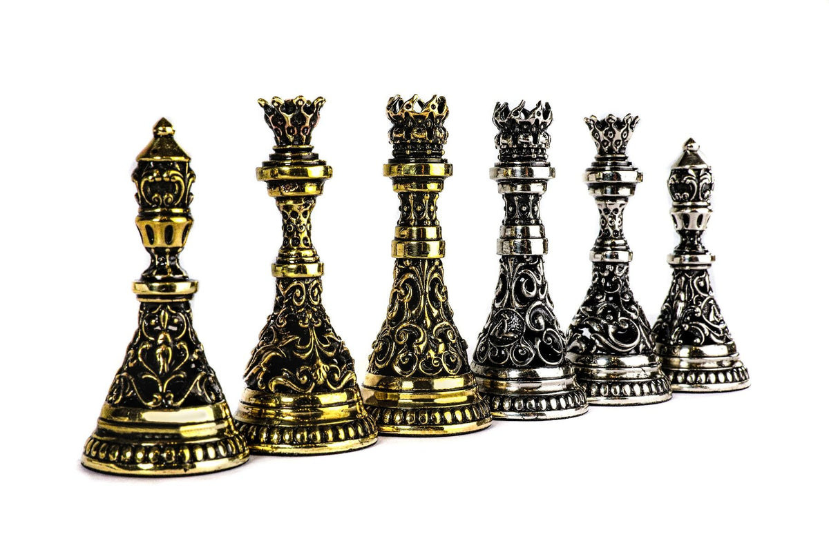 Pièces d'échecs <br>en Bronze Forgé