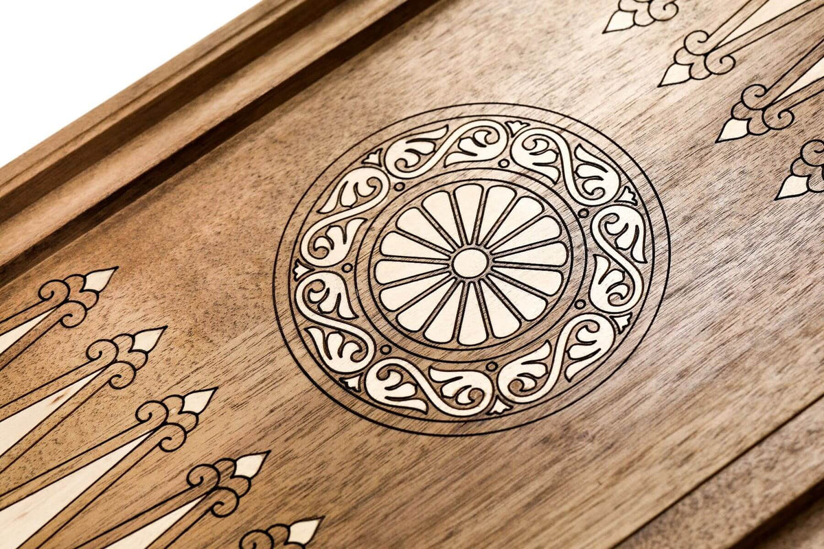 Backgammon Bois Ancien Jeu