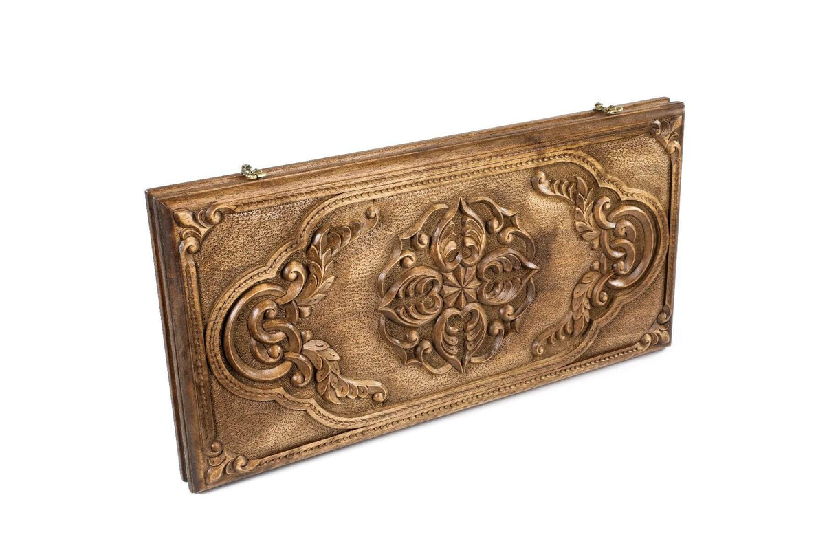 Backgammon Bois Ancien Pliable