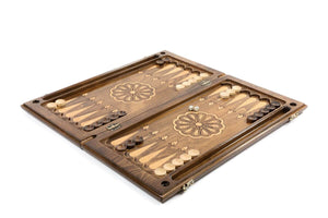 Plateau de Backgammon en Bois Marqueté Portable
