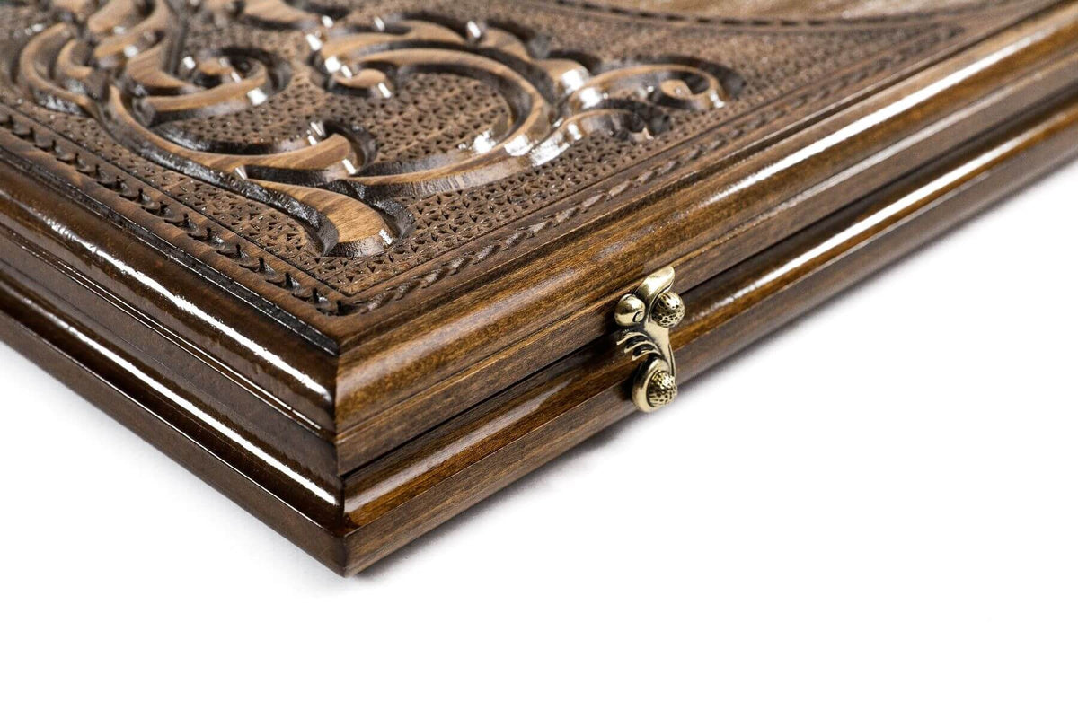 Plateau de Backgammon en Bois Marqueté Serrure