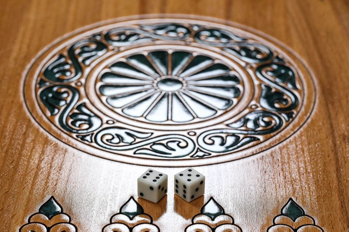 Backgammon en Bois Massif Dés