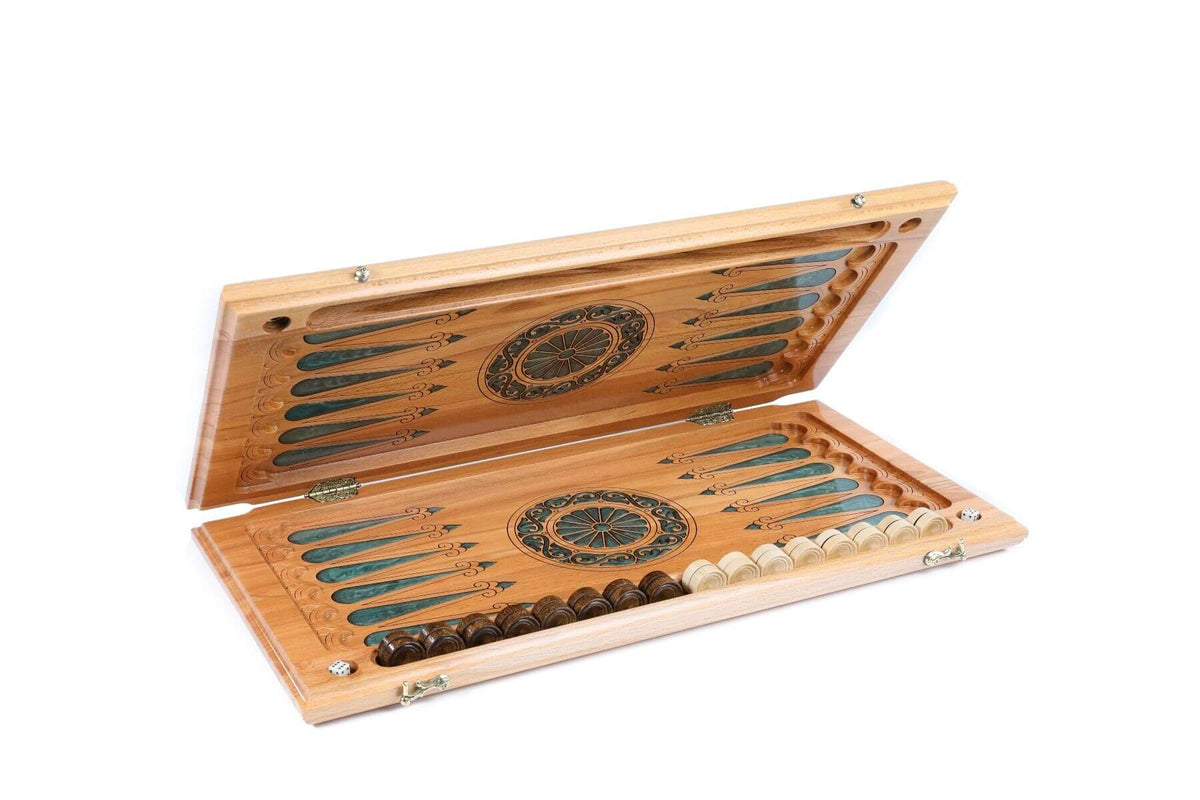 Backgammon en Bois Massif en Hêtre