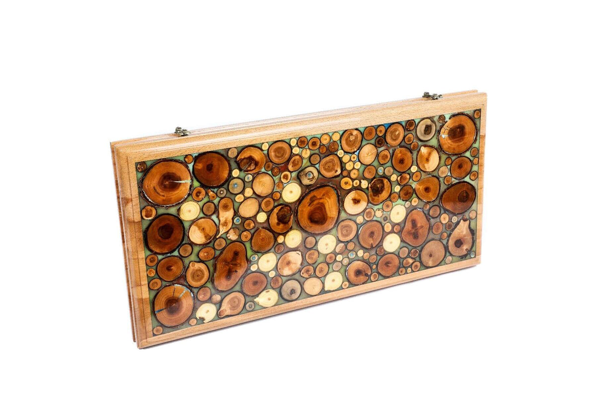 Backgammon en Bois Massif Pliable