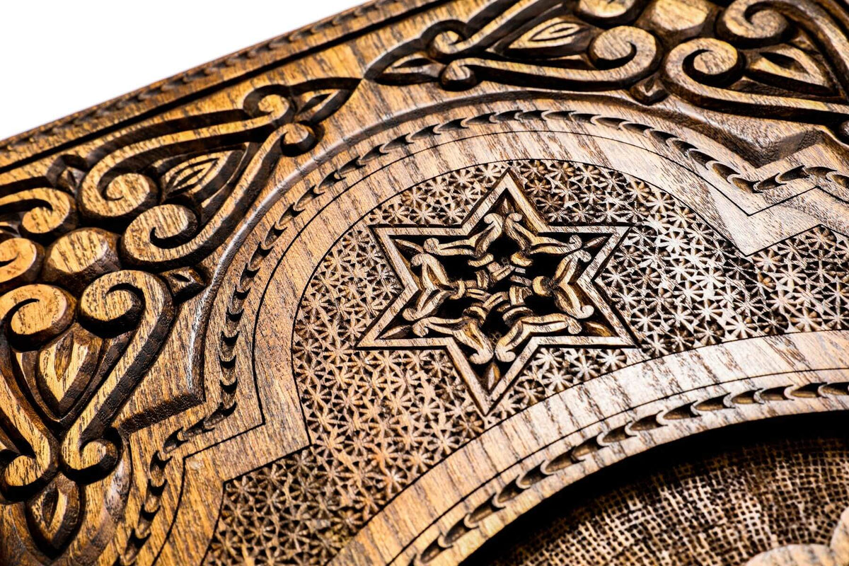 Jeu de Backgammon en Bois avec Etoile de David