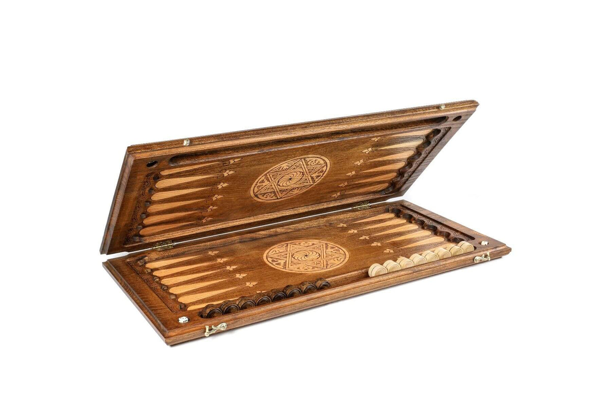 Jeu de Backgammon en Bois Pliable