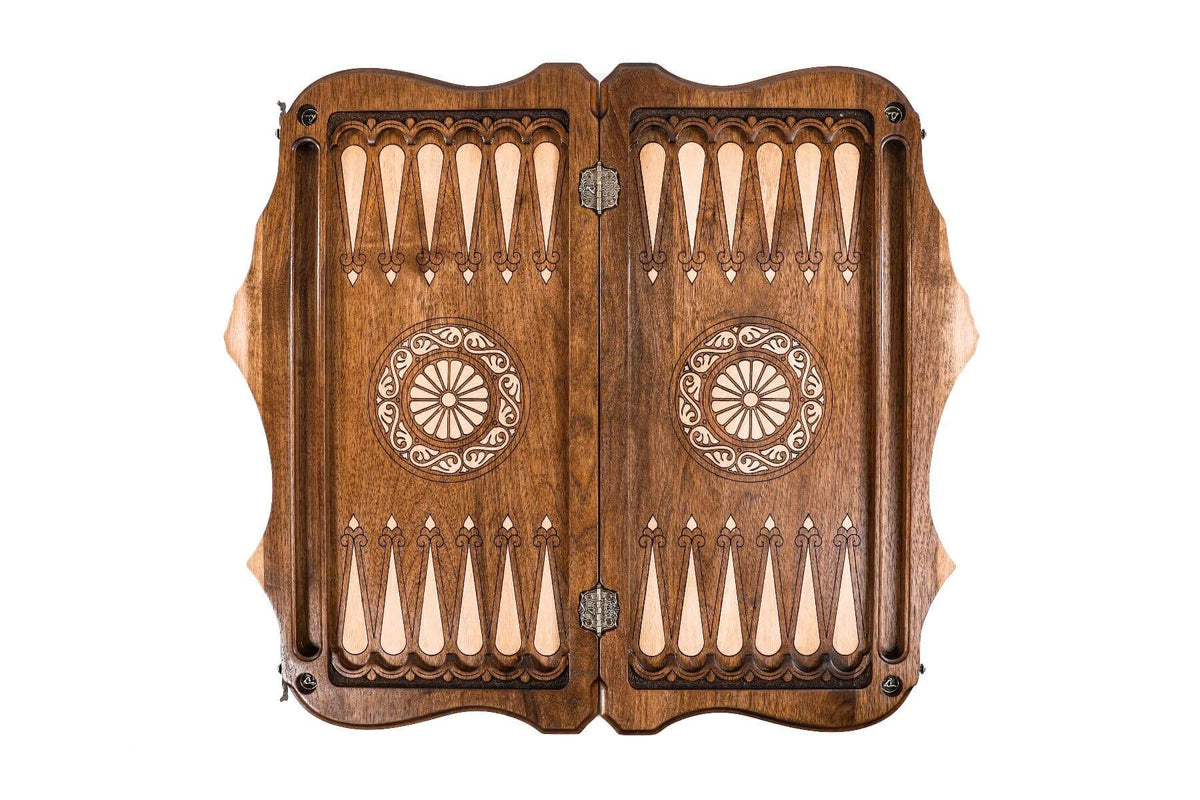 Backgammon de Voyage de Luxe Pions Noirs