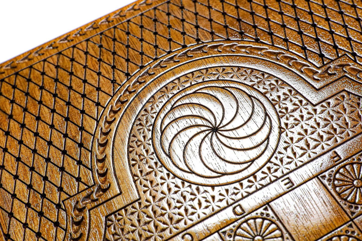 Plateau de Backgammon Artisanal <br>Arbre Grenadier