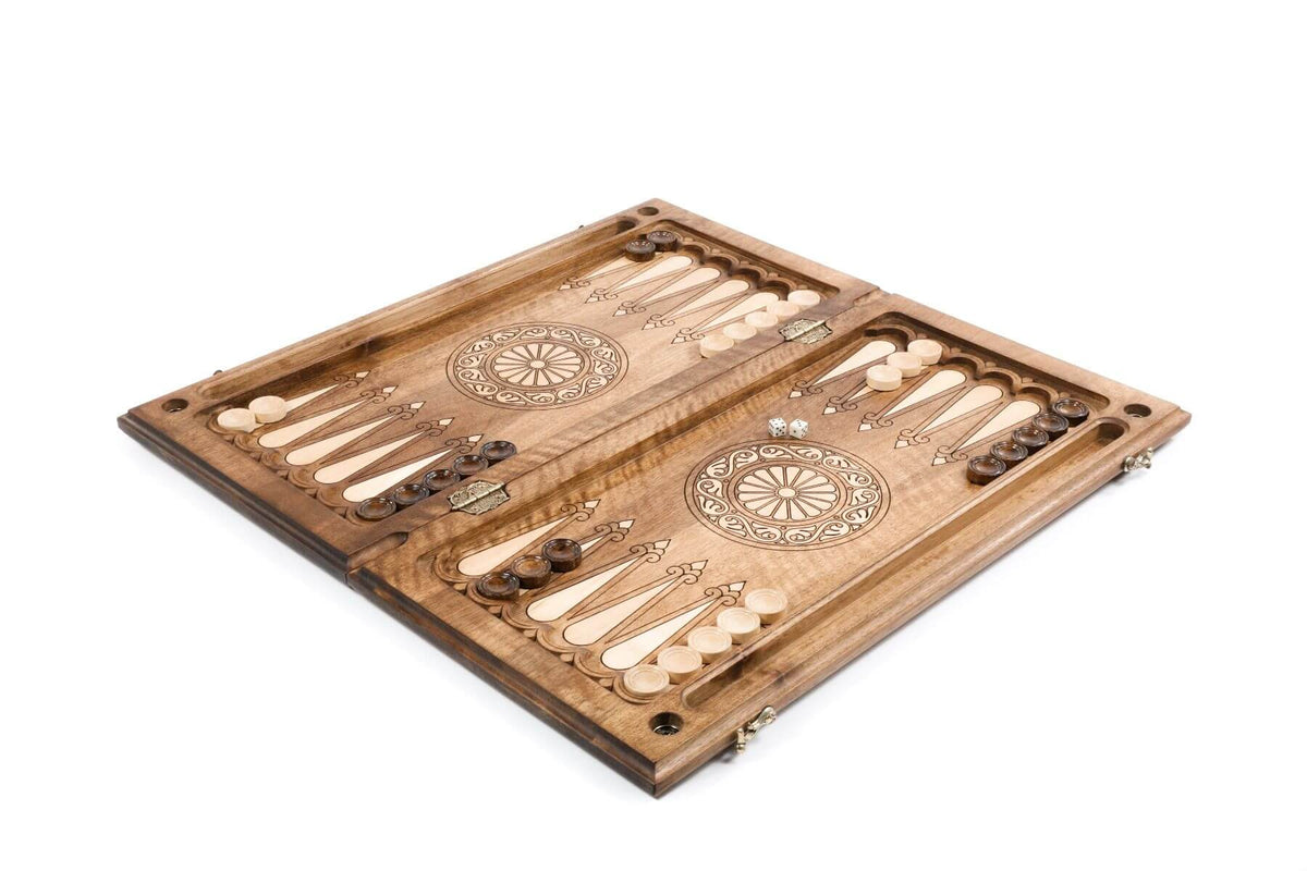 Plateau de Backgammon Oriental en Hêtre