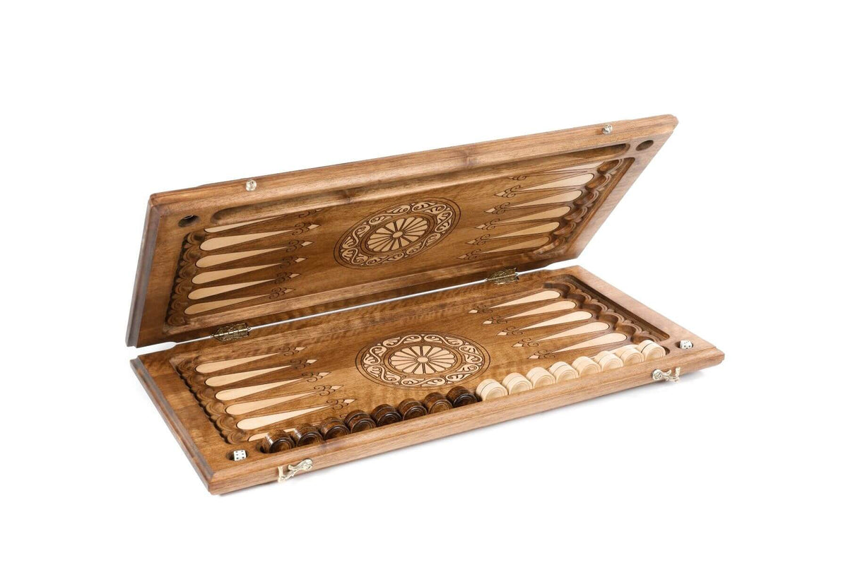Plateau de Backgammon Oriental en Bois