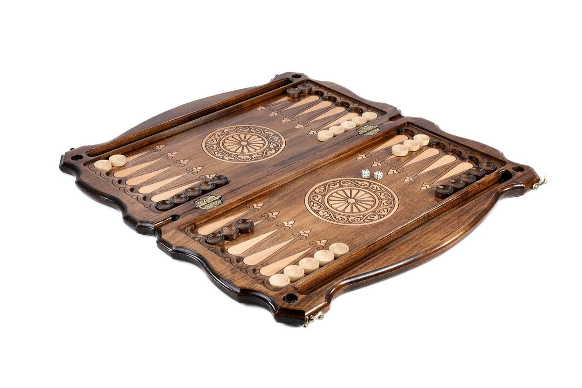 Plateau de Backgammon de Prestige Pions Noirs