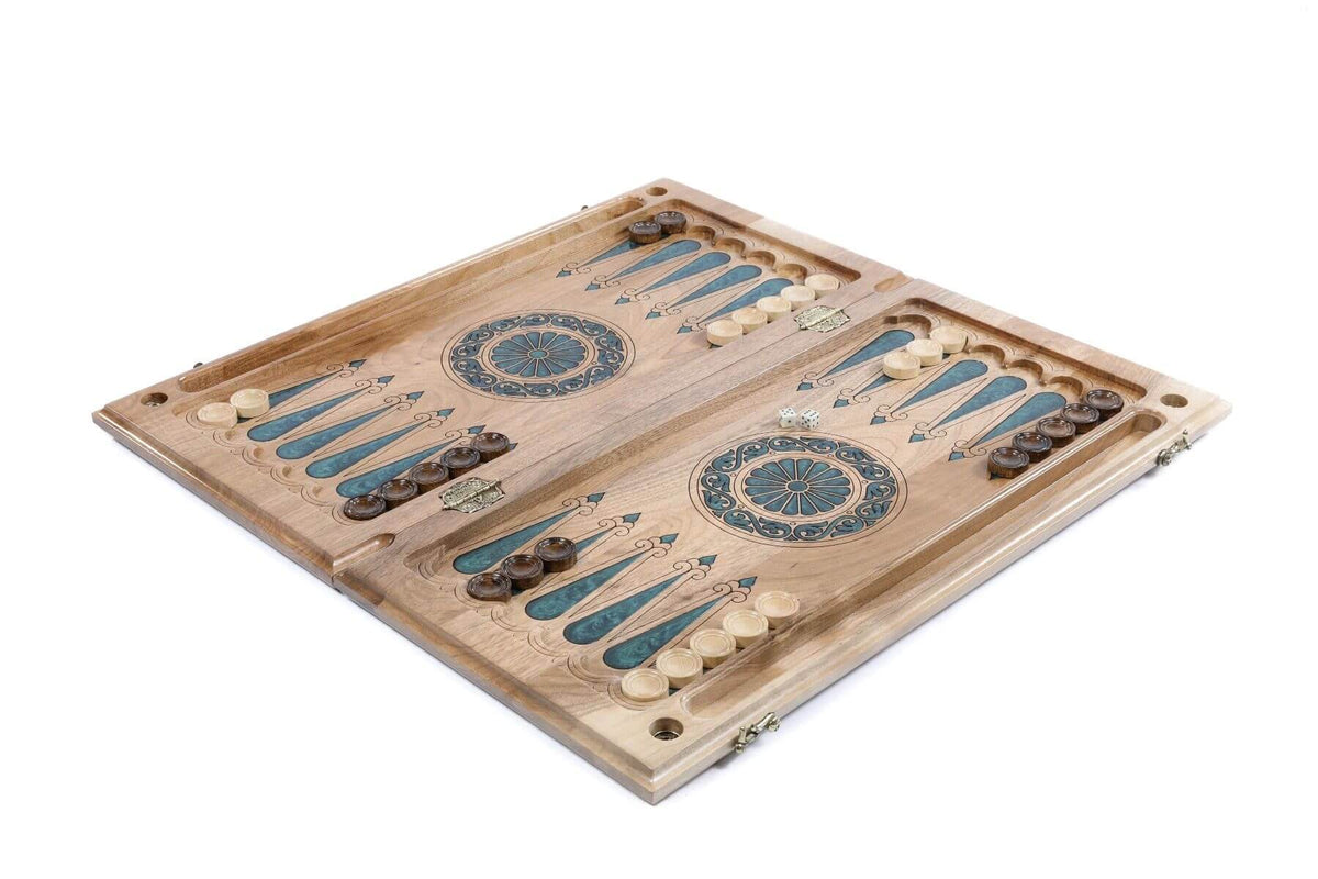 Plateau de Backgammon Professionnel Pions Noirs