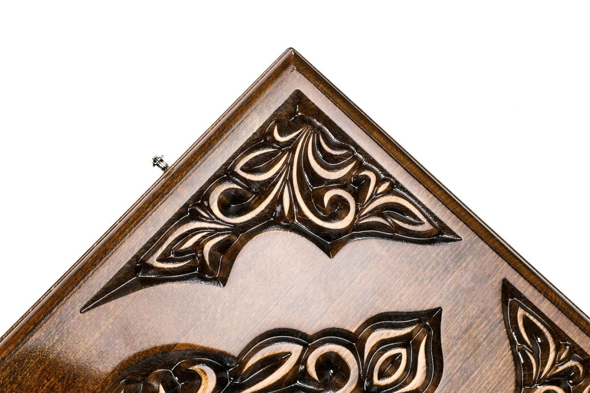 Plateau de Backgammon Rococo Classique en Bois de Hêtre