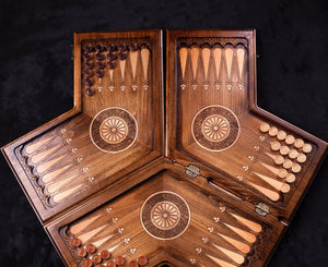 backgammon trois joueurs bois