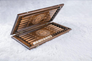 Beau Jeu de Backgammon en Bois de Hêtre