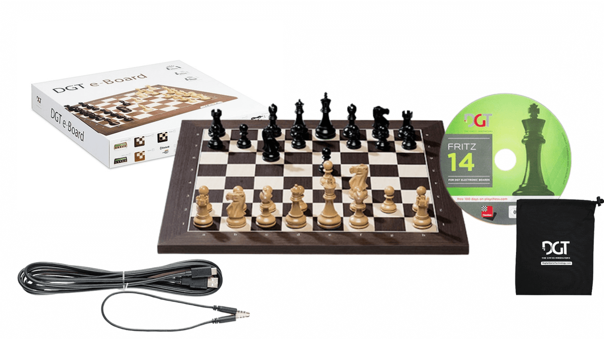 Echiquier Électronique <br>DGT e-Board USB bois de Wengé