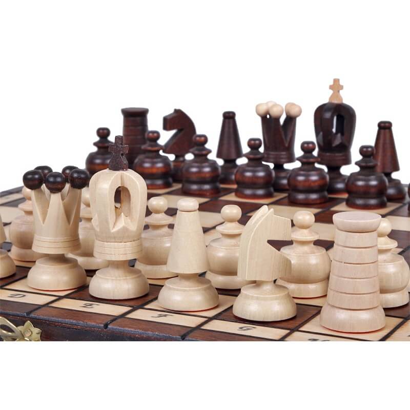 échiquier auburn et crème pliant