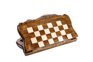 echiquier backgammon marron